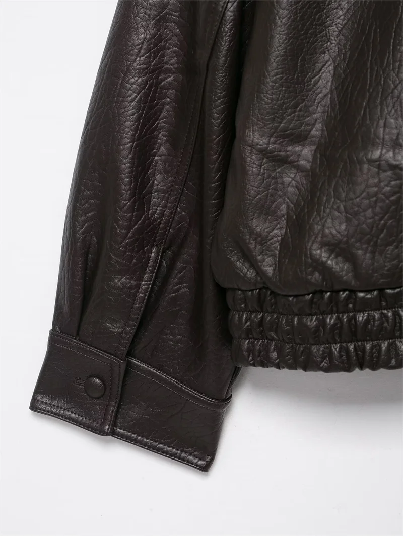 2025 outono/inverno novas roupas femininas, gola de pele removível, jaqueta bomber Shearling B-3.