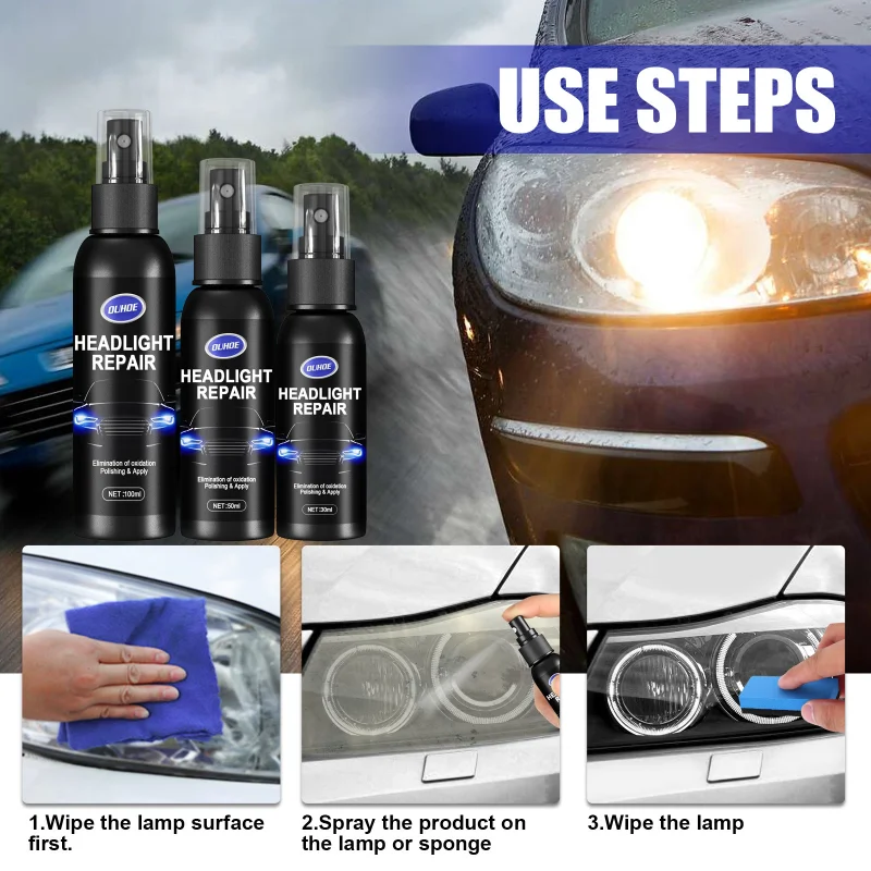 Car Light Restorative Liquid Polishing Headlight Repair Liquid Fluid Cleaning Agent Restoration Renewal Liquid  Auto Accessories