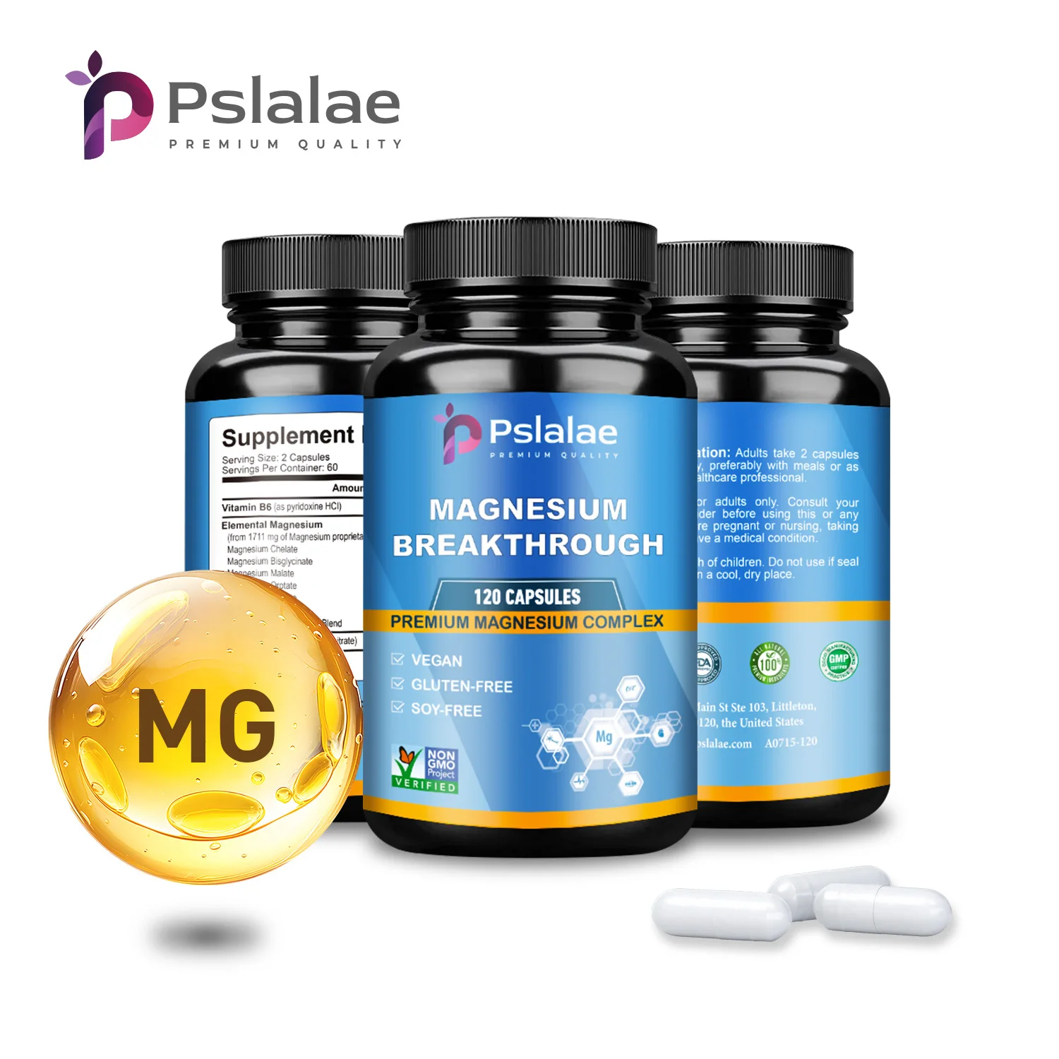 

Magnesium - Natural Sleep and Brain Supplement, Muscle Pain Relief