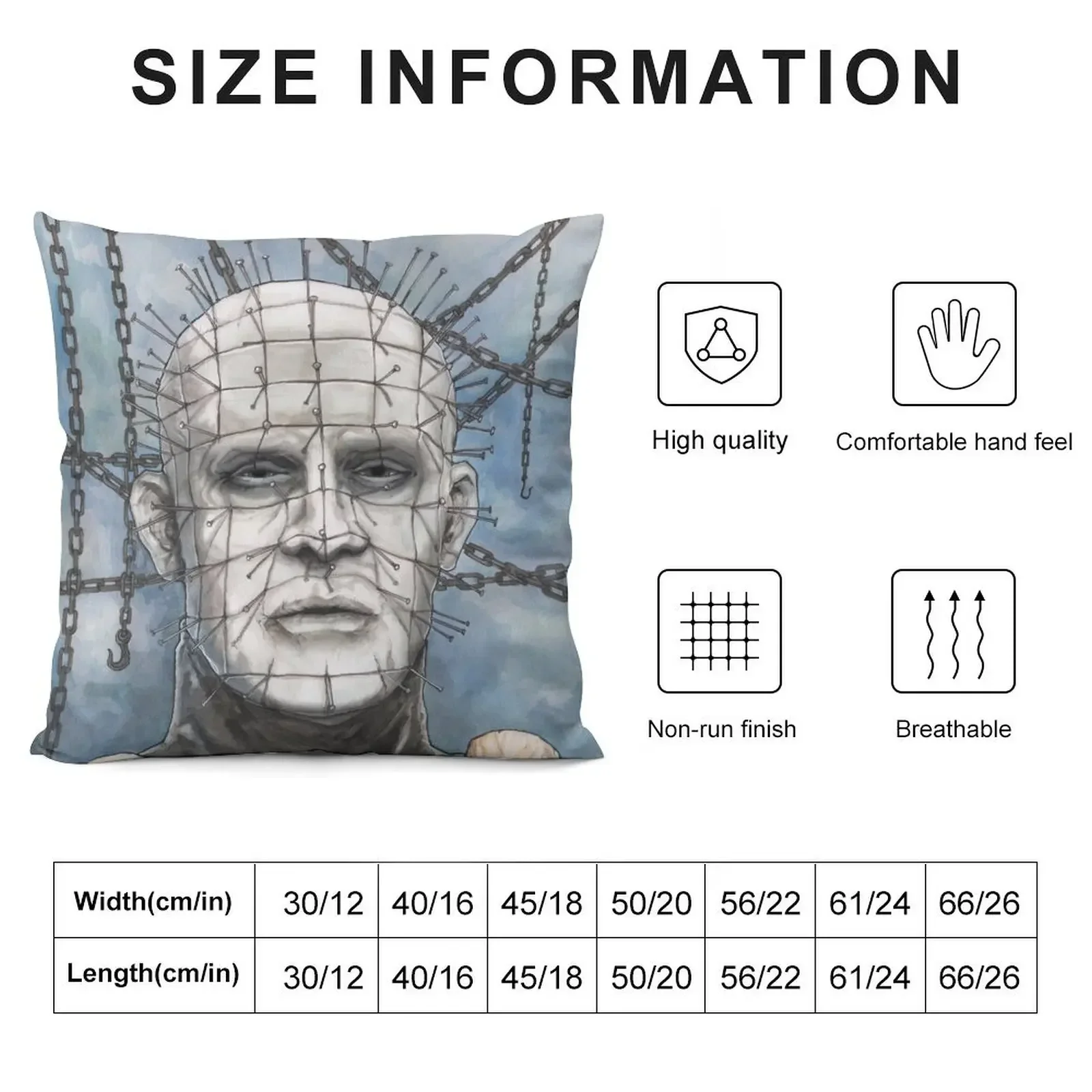 Pinhead Hellraiser Throw Pillow christmas cushions covers Anime Cushion Cover pillow