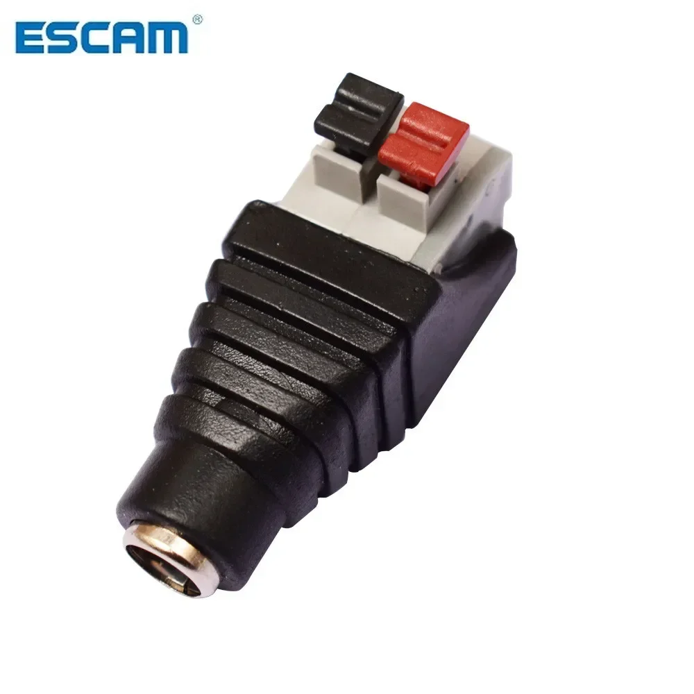 ESCAM 2.1*5.5 مللي متر تيار مستمر أنثى مقبس الطاقة محول القابس موصل لكاميرا CCTV