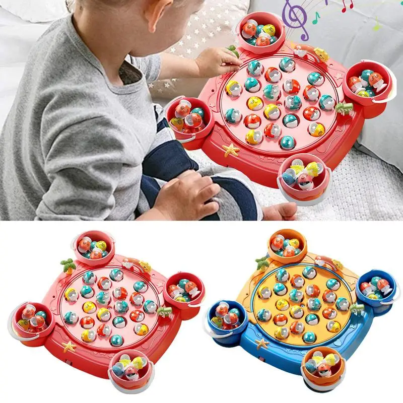 Fishing Game Toys For Kids Magnetic Fishing Toys Educational Toys Kids With Music Motor Skill Party Game Rotating Board