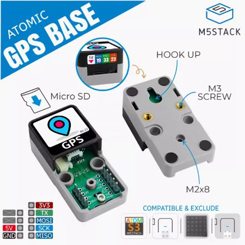 M5Stack ATOM GPS Positioning module M8030-KT Module mounted shipborne positioning and navigation