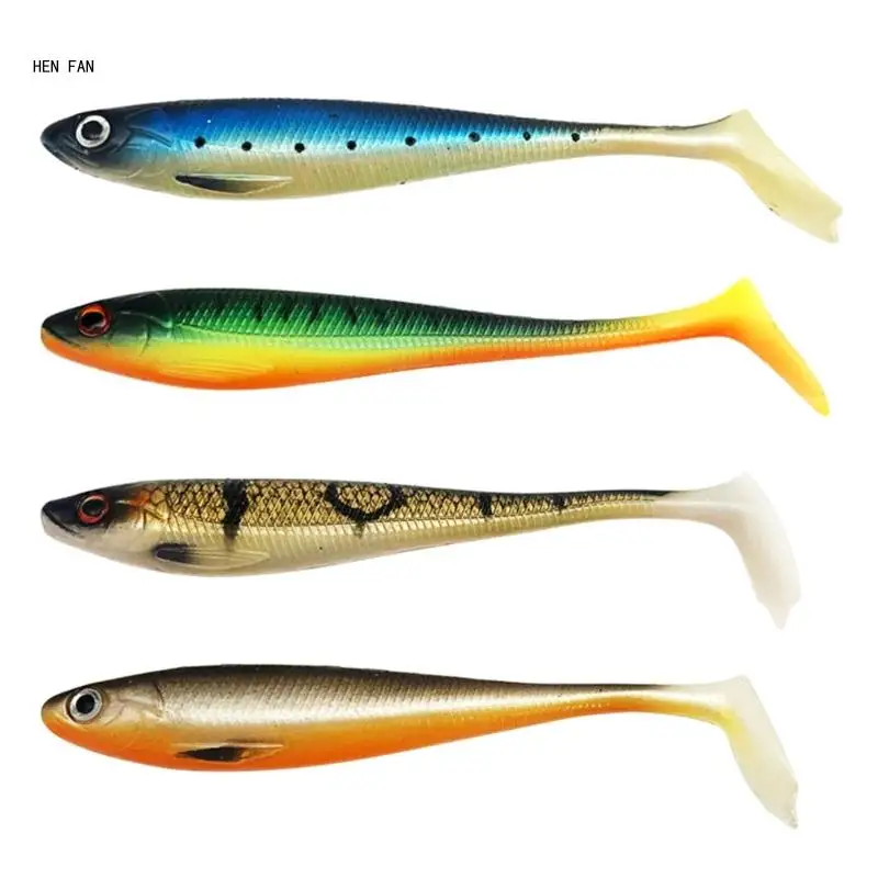 

7Pcs Swim Baits Artificial Baits for Trout Walleye Soft Fishing Lures Paddle Tail Swimbaits Fishing Lure 10cm M89D