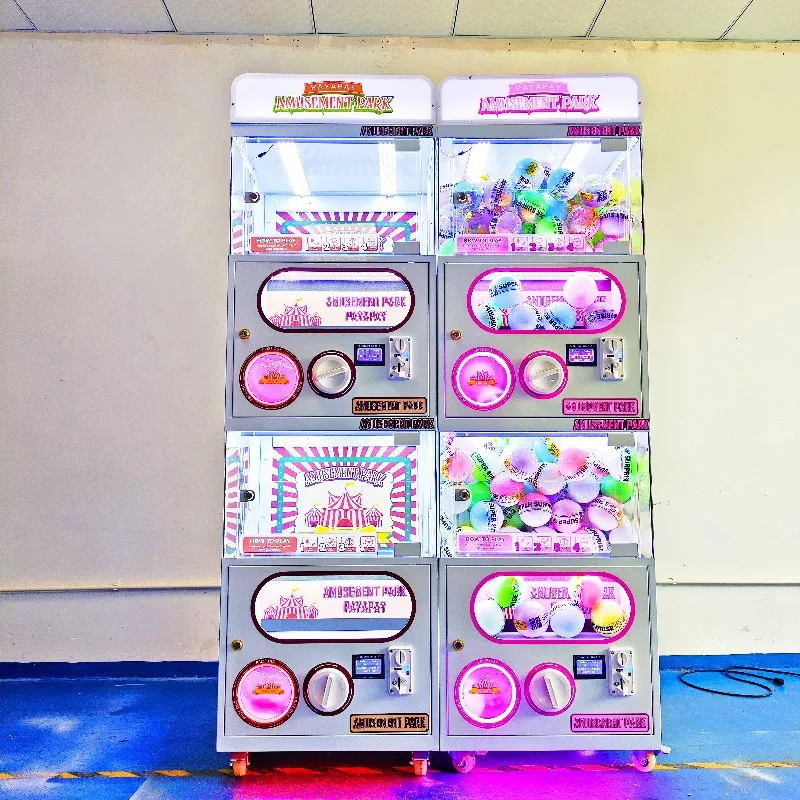 Commercial Capsule Toy Vending Machine Coin Operated Transparent Cabinet Durable Customizable Amusement Park Game Center