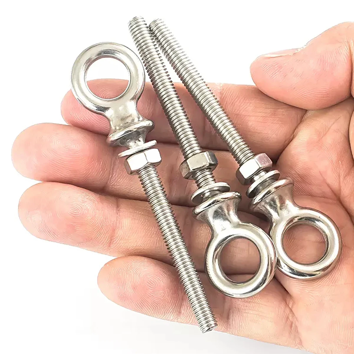 

304 Stainless Steel With Gasket Nut Extended Eyebolt/Ring Bolt M6M8M10M12