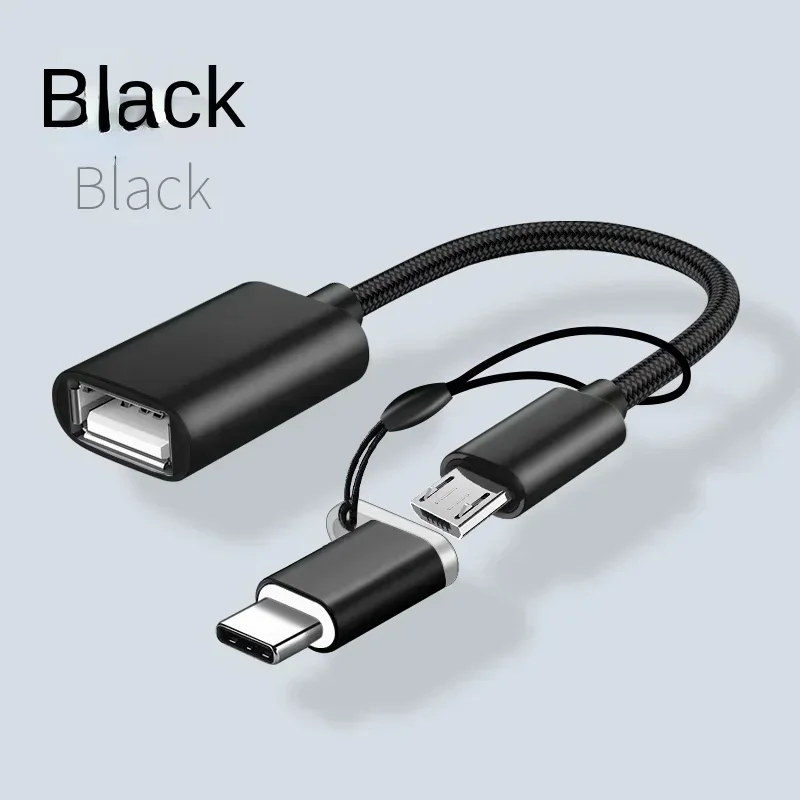 2 In 1 Type - C Micro USB To USB 3.0 Adapter Cable, Converter for Cellphone, USB 3.0 Interface Charging Cable Line for Cellphone