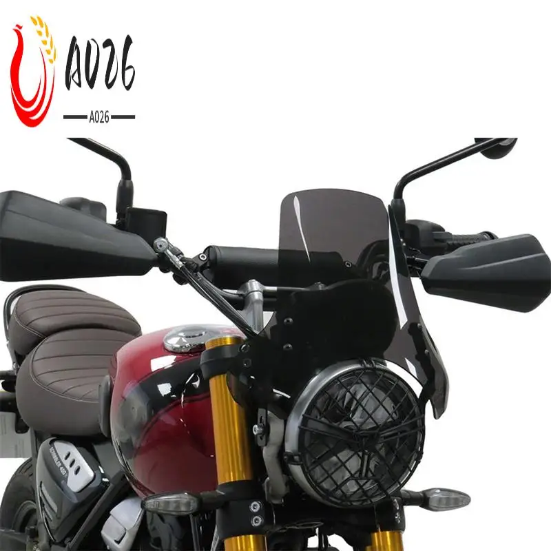 

A026-Motorcycle Windshield Windscreen Air Deflector For Speed 400 Scrambler 400 X Scrambler 400X 2024