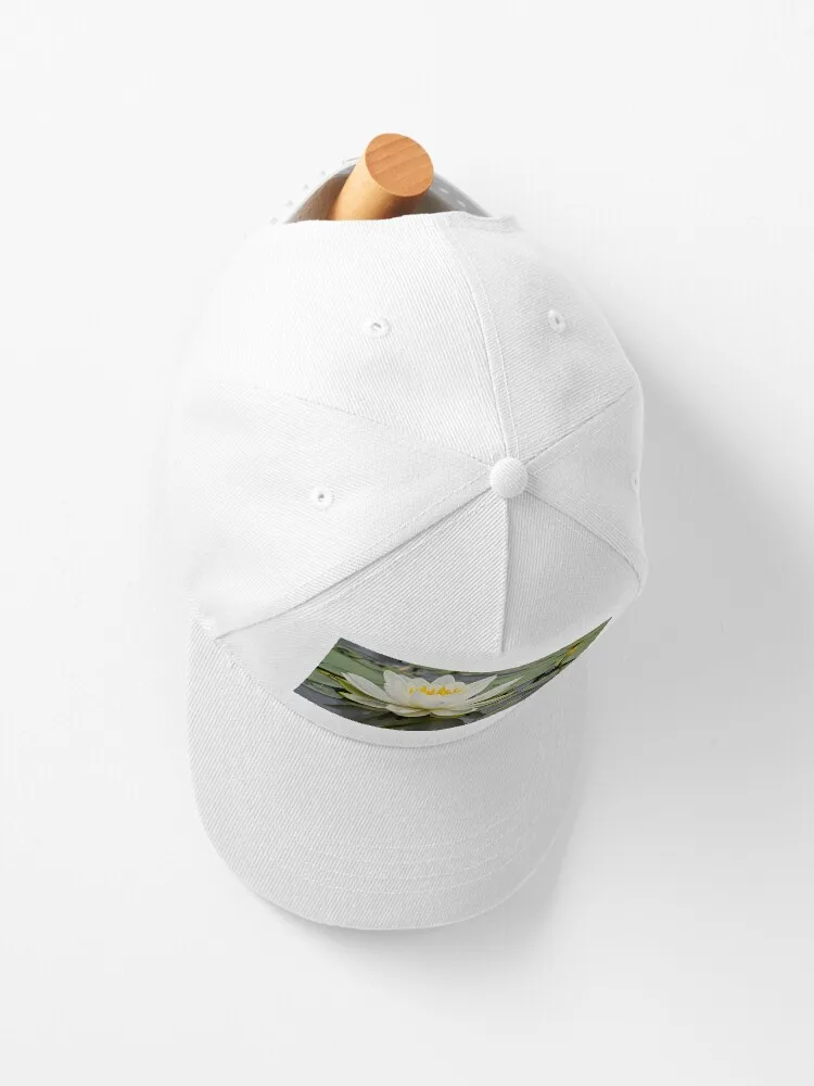 White Waterlily Cap For Unisex Adult Outdoor Casual Sun Baseball Caps New Fashion Hat