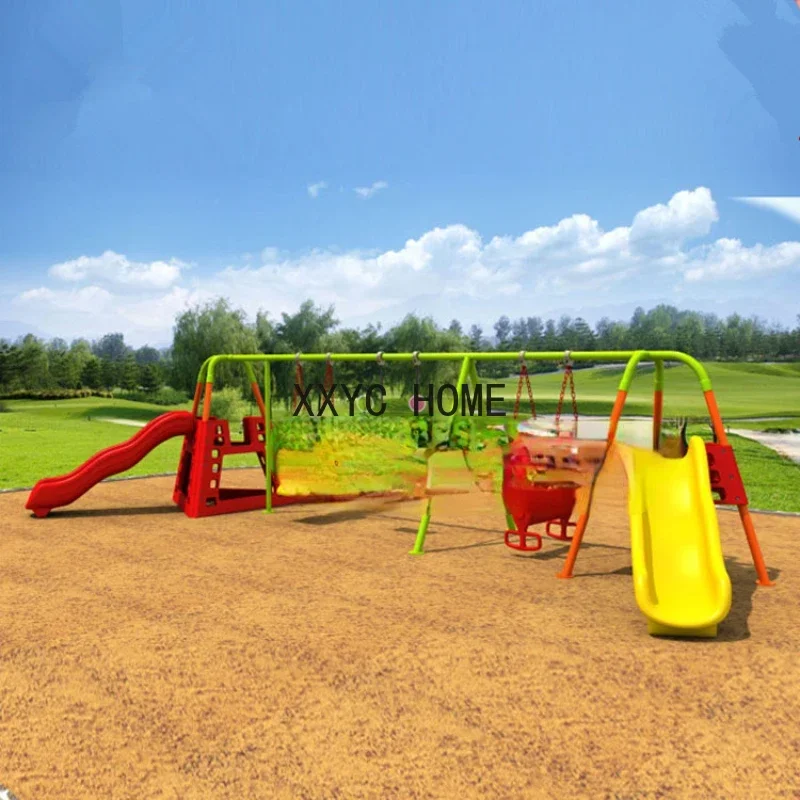 Children's Outdoor Large Swing and Slides Climbing Frame Combination My