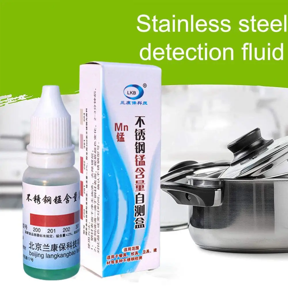 304 Stainless Steel Detection Liquid Identification Rapid Manganese Content Test Stainless Steel 304 Testing Solution 12ml