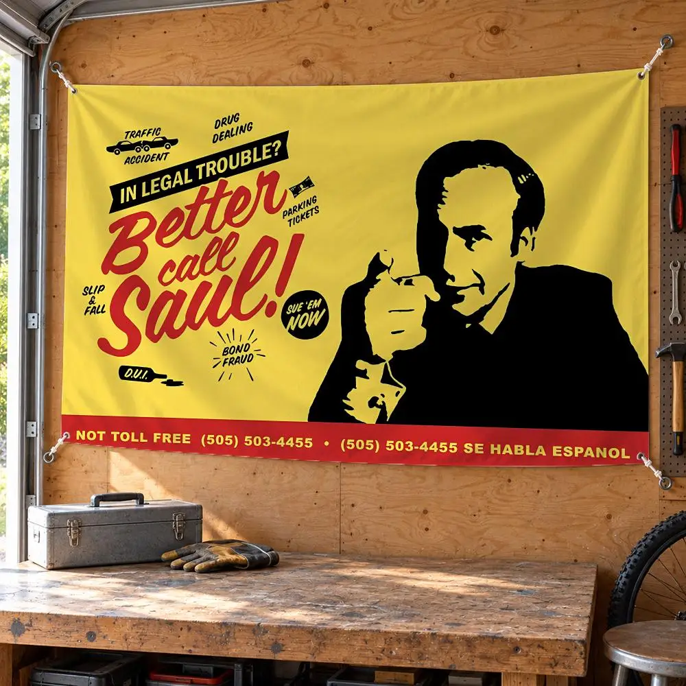 TV Series B-Better Call Saul Flags Wall Hanging Banner Background Art Print for Bedroom Living Room Outdoor Decor