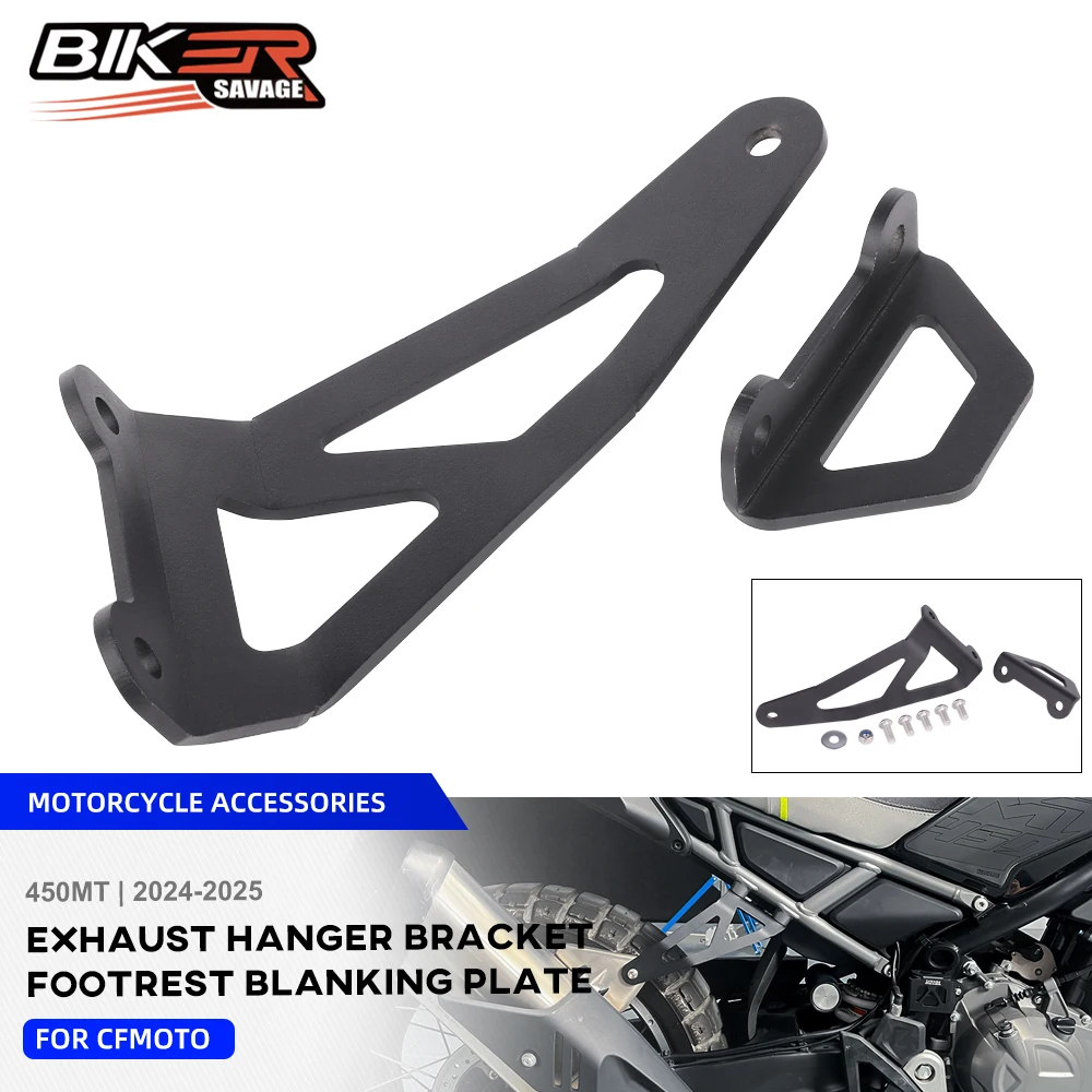 

Motorcycle Exhaust Hanger Bracket For CFMOTO 450MT 2024-2025 Rear Foot Peg Footrest Blanking Plate Pedal Racing Hook Accessories