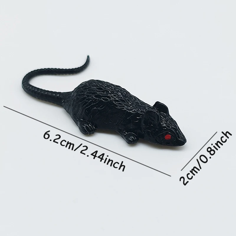 8Pcs Black Soft Plastic Mouse Model Props Halloween Gifts Toys Party Decorations Practical Jokes Novel And Interesting Toys New