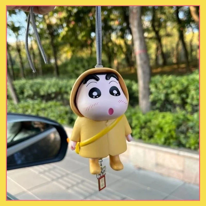 Popular Anime Crayon Shin chan High Beauty Cute Pendant Doll Car Handmade Car Gift Woven Rope Hanging Decoration Keychain Gift