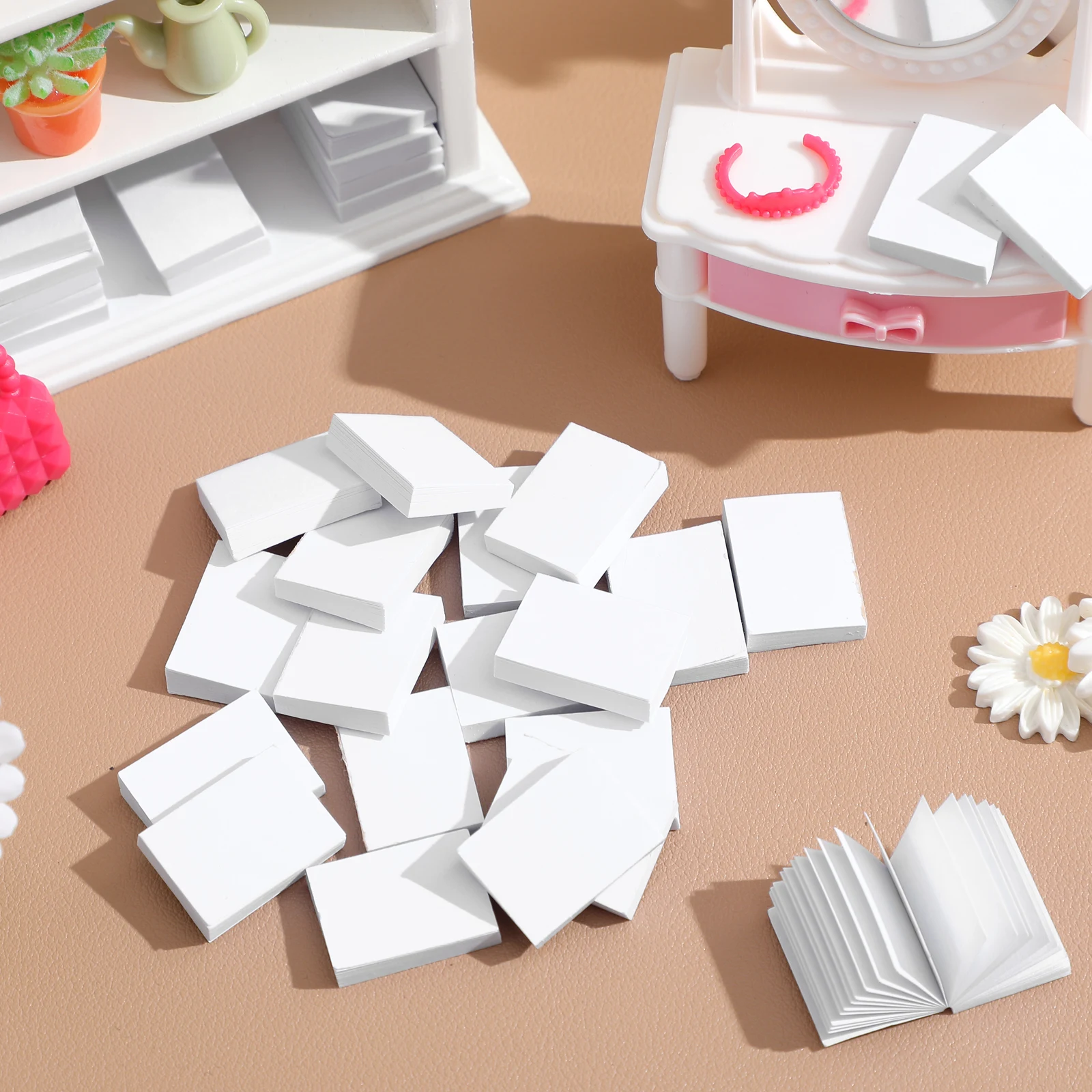 

50 Miniature Blank Mini Books For Crafts Pages Multi functional Dollhouse Decor Crafts Mini Books Bulk Pack Toy