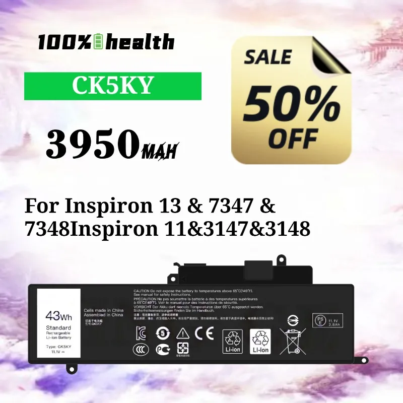 

GK5KY 3950mAh Laptop Battery for Dell Inspiron 13 7347 7348 11 3147 3148 Lithium Rechargeable Battery