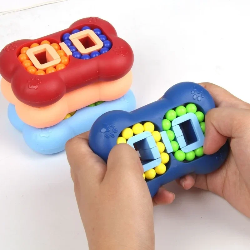 Rotating Magic Bead Cube Fingertip Fidgeted Toys Kids Adults Stress Relief Spinner Beans Puzzles Children Education Intelligence