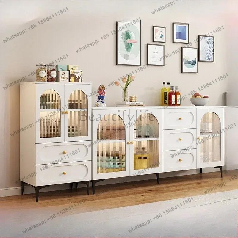 LJY Drawers Large Living Room Cabinets Handles Wooden Glass Display Cabinets Luxury Modern Gabinete De Almacenamiento Furniture