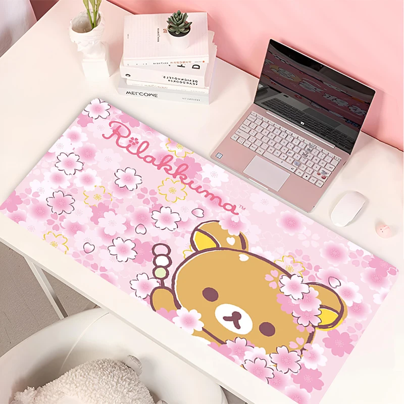 

Розовый коврик для мыши Rilakkuma Kawaii XXL, Фиолетовый Коврик для мыши 80x30, Офисные аксессуары, Настольный коврик, милый Настольный коврик, персонализированный защитный коврик для стола