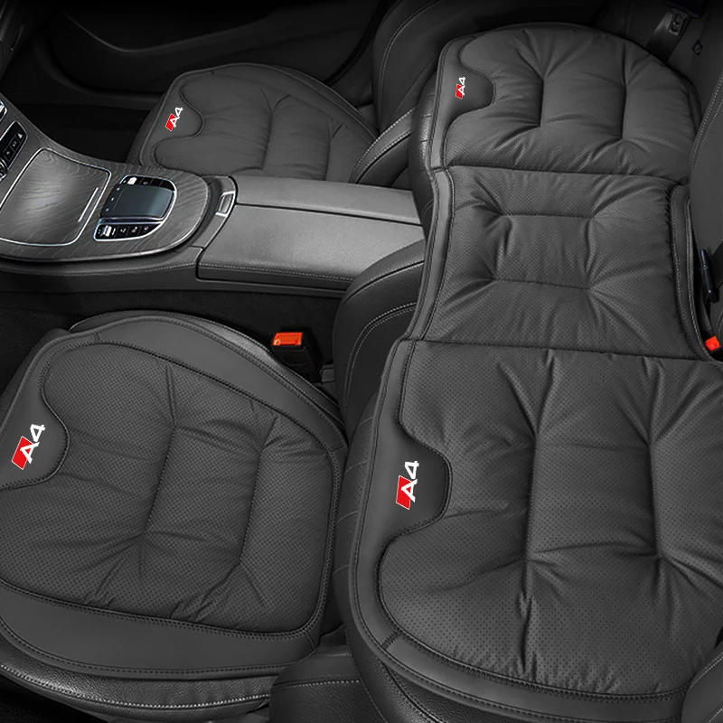 

Подушка автомобильного сиденья для Audi A4 B5 B6 B7 B8 B9 с плюшевой кожаной подушкой наппа, защитный чехол, задняя разделенная подушка сиденья