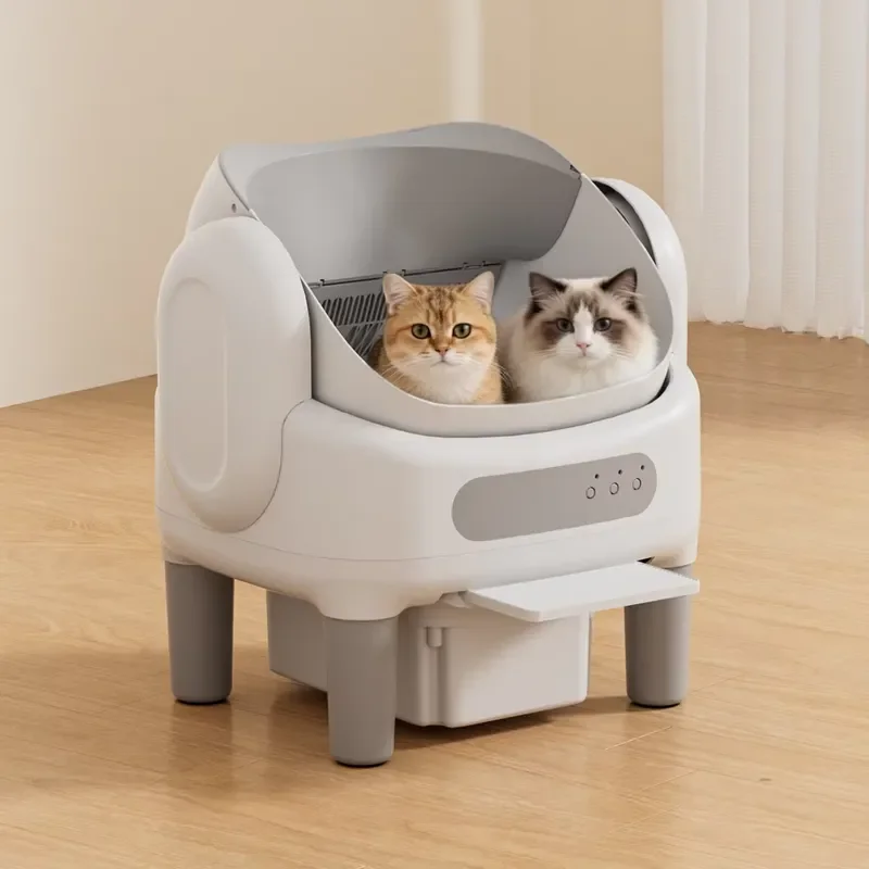Smart Self Cleaning Cat Litter Box Fully Enclosed Splash Proof Large Capacity Automatic Toilet with App Remote Control for