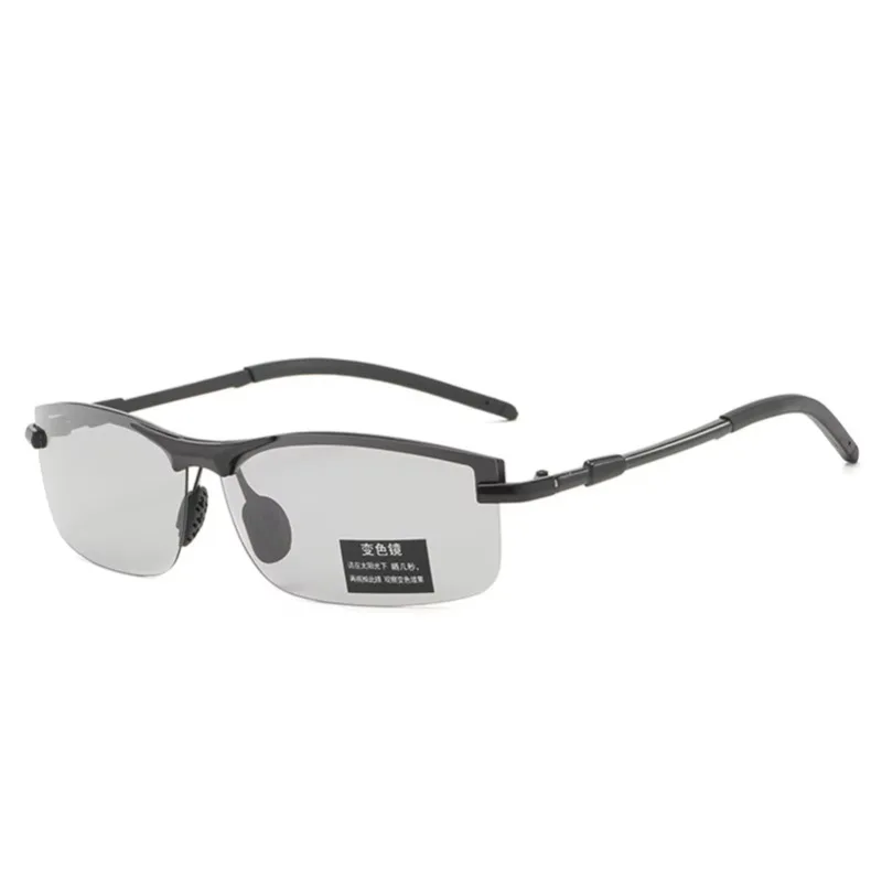 2024 New Stylish Men's Photochromic Sunglasses Color-changing UV400 Protects HD Lenses for Sports and Outdoor Activities