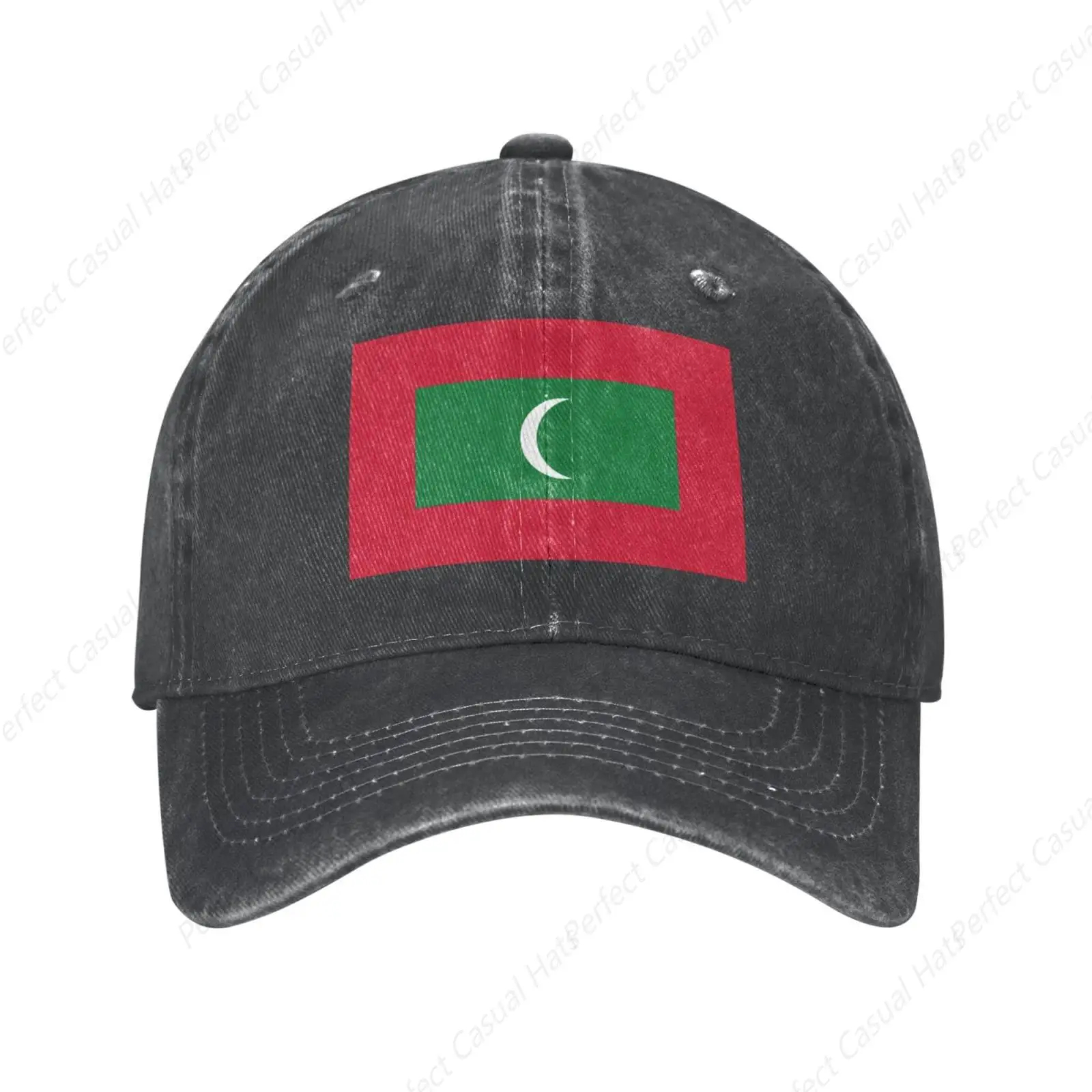 

High Quality Maldives Flag Printing Casual Cowboy Hat Peaked Caps Sandwich Caps Trucker Hat Men Women Outdoor Sun Visor