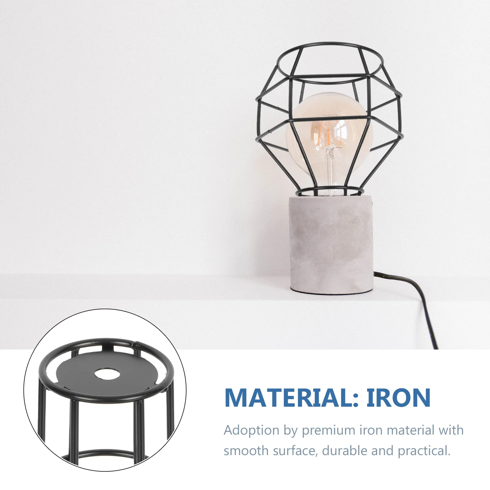 

Vintage Iron Lamp Shade Durable Decorative Cover For Pendant Chandelier Cage Wall Light Bar Coffee Shop Home Decor Retro Design