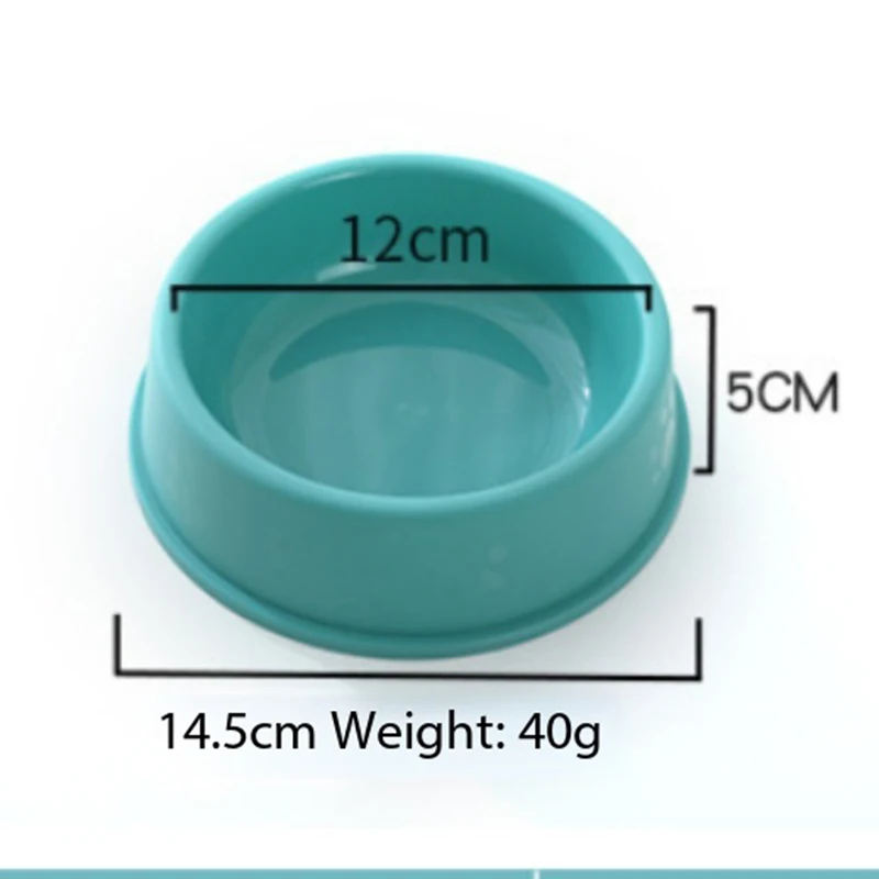 High Quality Solid Color Pet Bowls Candy-Colored Lightweight Plastic Single Bowl Small Dog Cat Pet Bowl Pet Feeding Water Tools view 3