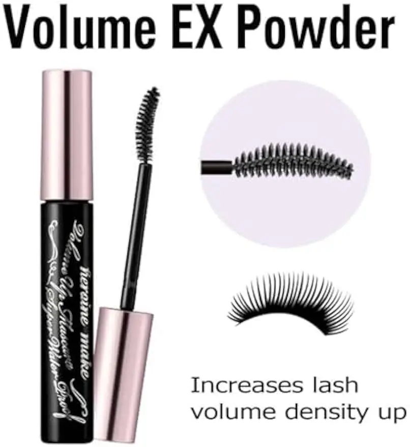 볼륨감, 길이감, 번짐 없는 룩을 위한 방수 마스카라 & 아이라이너 세트(커브형 브러쉬 및 리무버 포함)