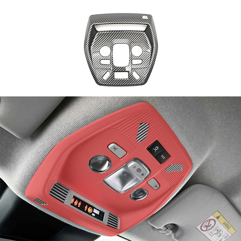 ABS Carbon Fiber Color Reading Lamp Decorative Cover For Citroen‌ C3