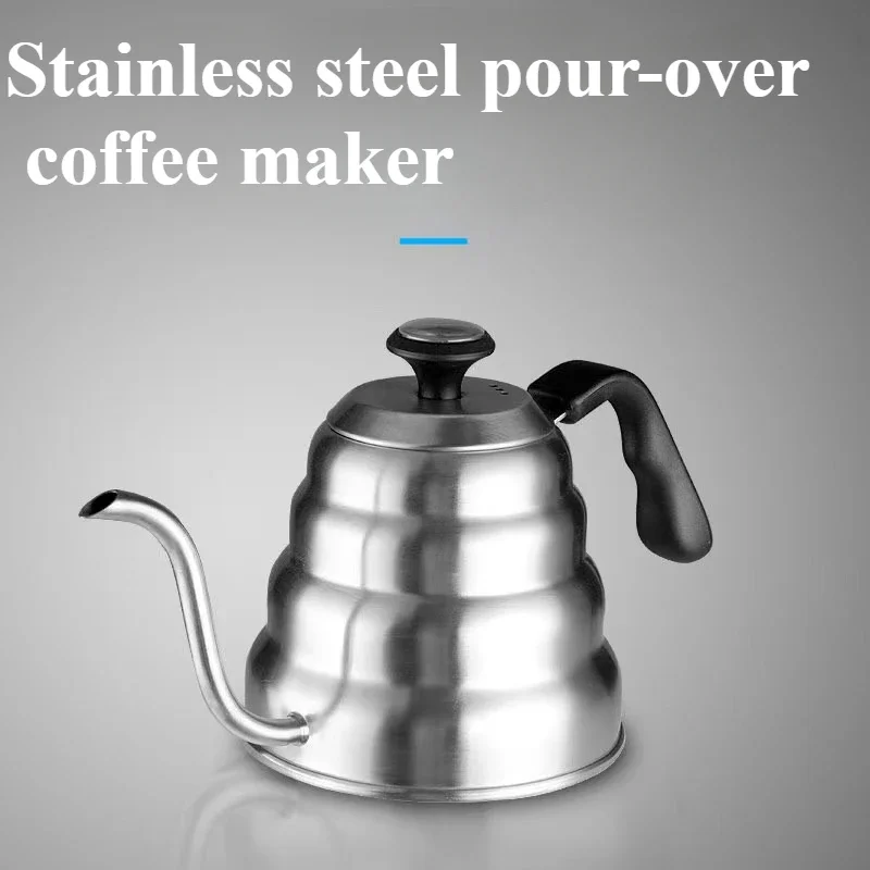 

Coffee Kettle1L/1.2L Stainless Steel Pour Over Coffee Pot Kettle Drip Kettle with Thermometer For Home Office Cafetera