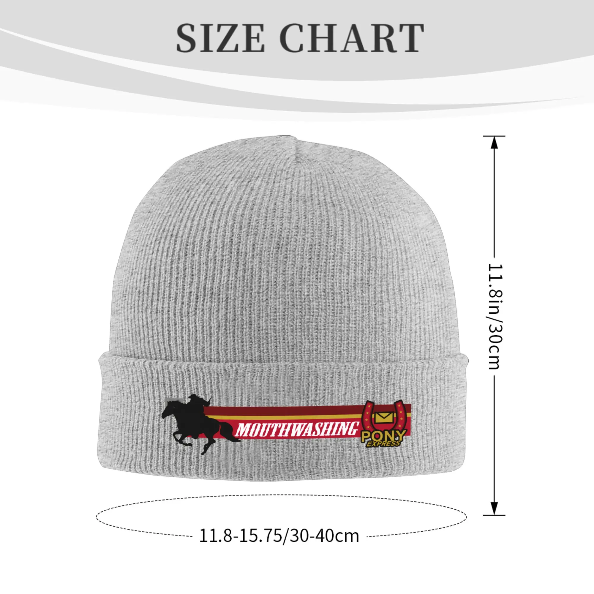 Vintage Inspired Pony Express Logo Mouthwashing Hats Autumn Winter Beanie Ski  Cap Female Male Acrylic Knitted Caps