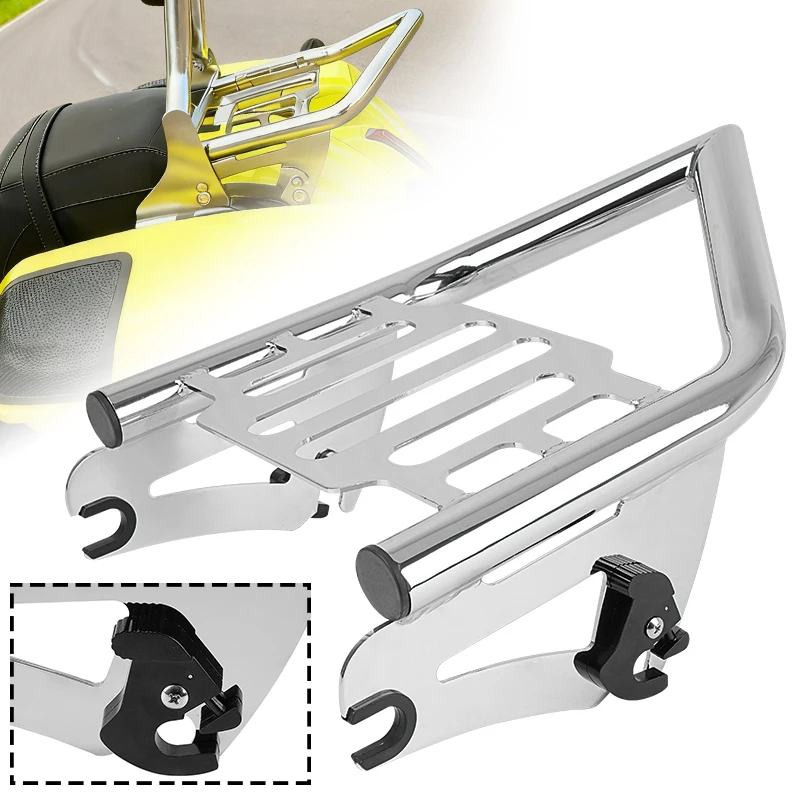 

Хромированный задний багажник для мотоциклов Harley Touring Street Glide, Road King, Road Glide, Electra Glide 2009-2024