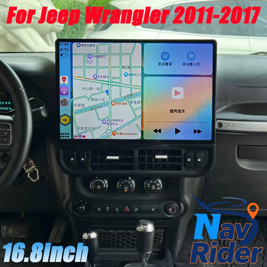 

16.8inch Android 13 For Jeep Wrangler 2011-2017 Wireless Carplay Autoradio Stereo Car Navi Multimedia Player Radio GPS Head Unit