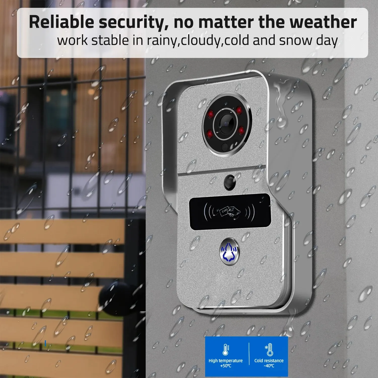 1080P Tuya Smart Video Doorbell WiFi Doorbell Camera WiFi Video Intercom Wireless Outdoor Door Bell Camera ID Card for Home