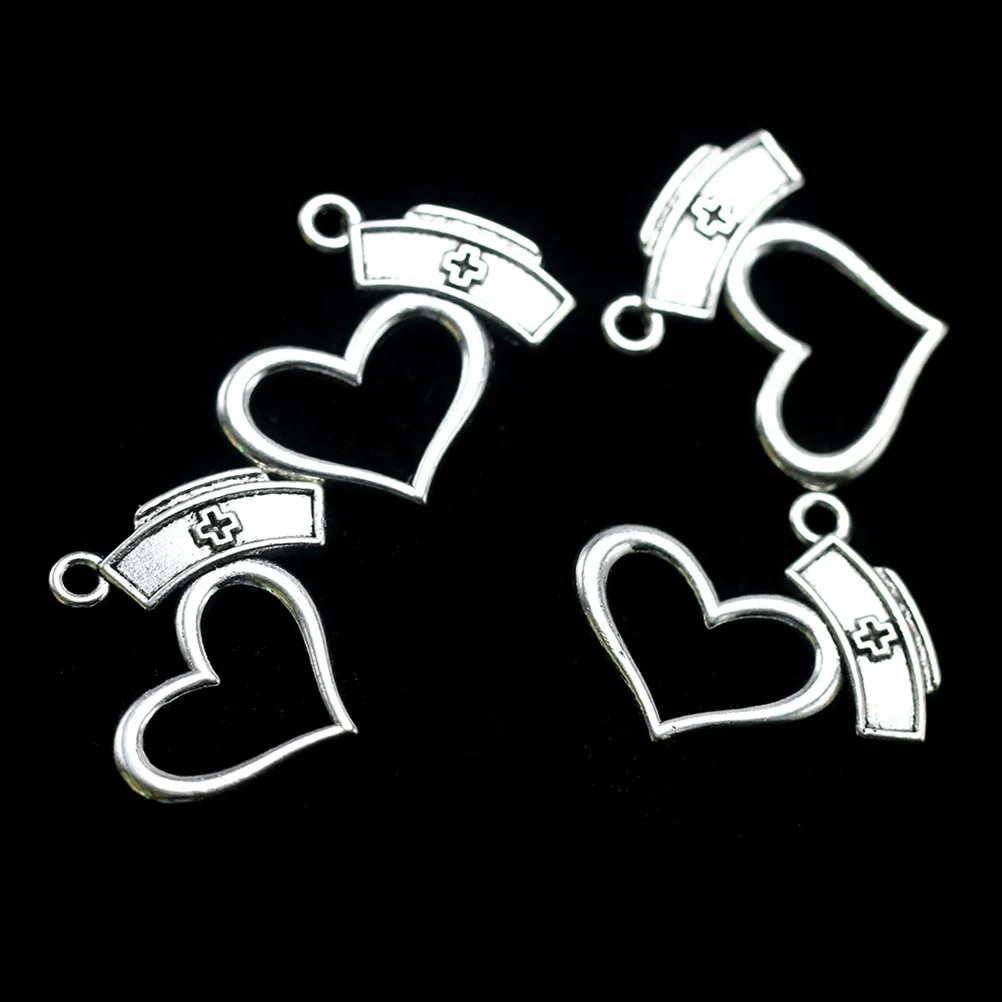

50Pcs Nurse Cap Pendant Charms Alloy DIY Jewelry Making Accessories Necklace Bracelet Earrings Keychain Alloy Pendant Charm