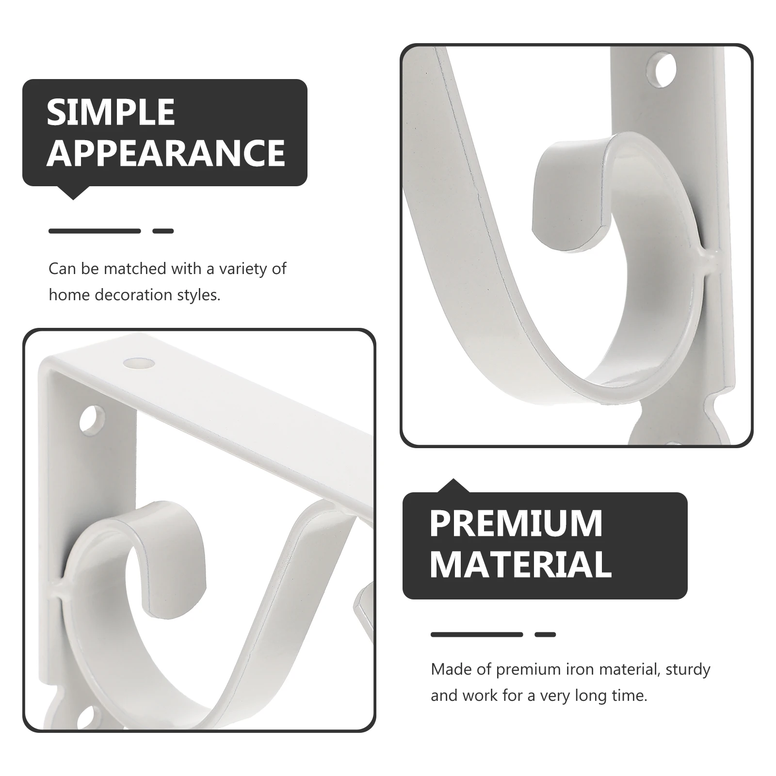 

2Sets Wall Shelf Brackets Heavy Duty Iron Triangle Shelf Fixed Bracket Supports for Balcony Living Room Kitchen