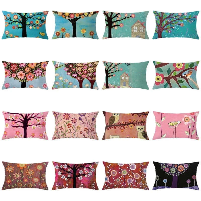 

Wishing Tree Pillowcover 30x50 Polyester Rectangle Decorative Throw Pillows Cushion Cover Living Room Sofa Home Decor Pillowcase