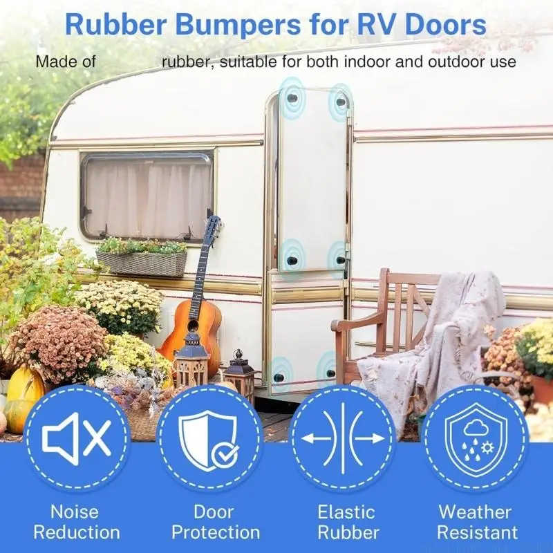 

J0MA Quick Installation Bumper Pad with Included Hardware for Secure Mounting on Various Door Types Universal Door Buffer Pad