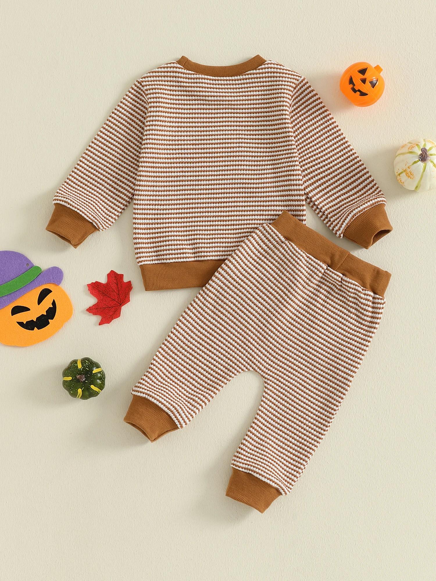 

Детский костюм на Хэллоуин из двух предметов, топ с призрачным принтом и черные леггинсы, детский наряд на Хэллоуин, комплект домашней одежды для малышей