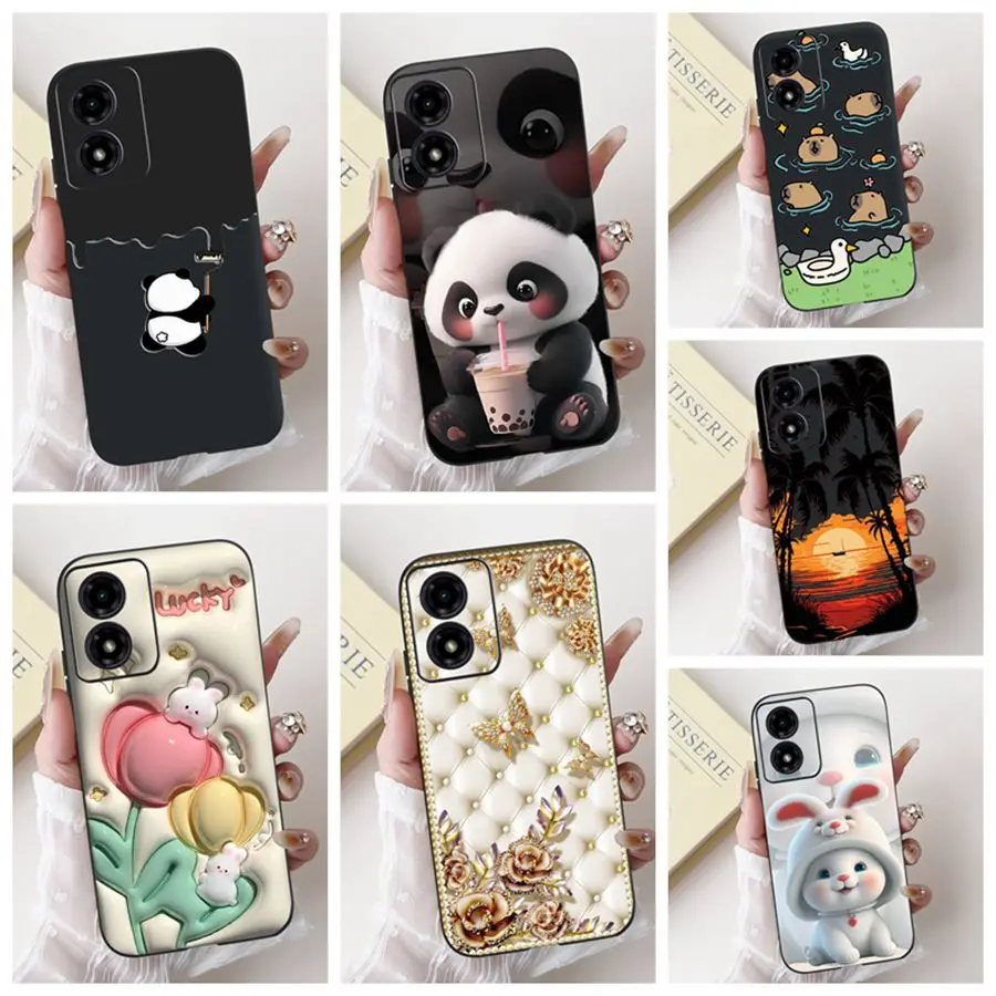 For Motorola Moto G04s Case Moto G04 Phone Case Moto G13 G14 E13 E14 Cover G04S Shockproof Bumper Cartoons Soft Silicone Fundas