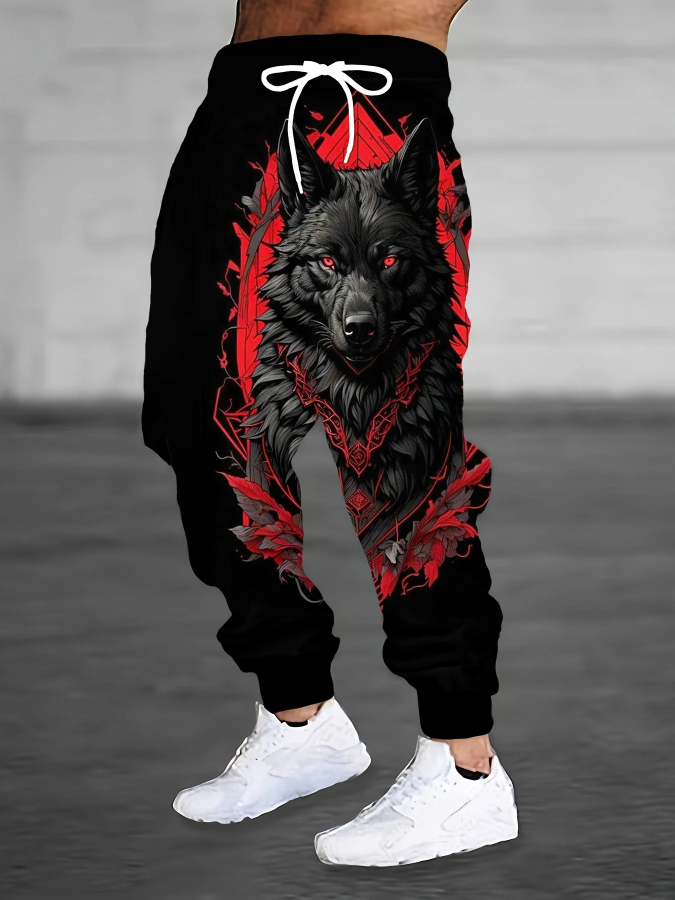 Hot Selling Fashionable and Cool Skull Pattern Men's Casual Elastic 3D Printed Loose Fit Winter Outdoor Pants in Large Size
