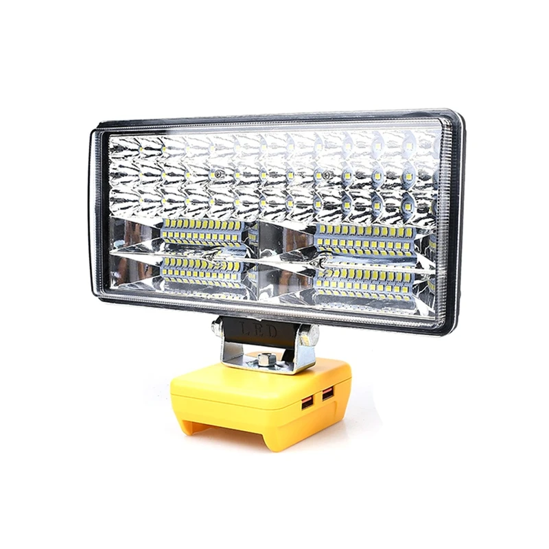 8 Polegada 84led luz de trabalho portátil sem fio ferramenta lâmpada holofote iluminação emergência lanterna para dewalt 18v 20v bateria