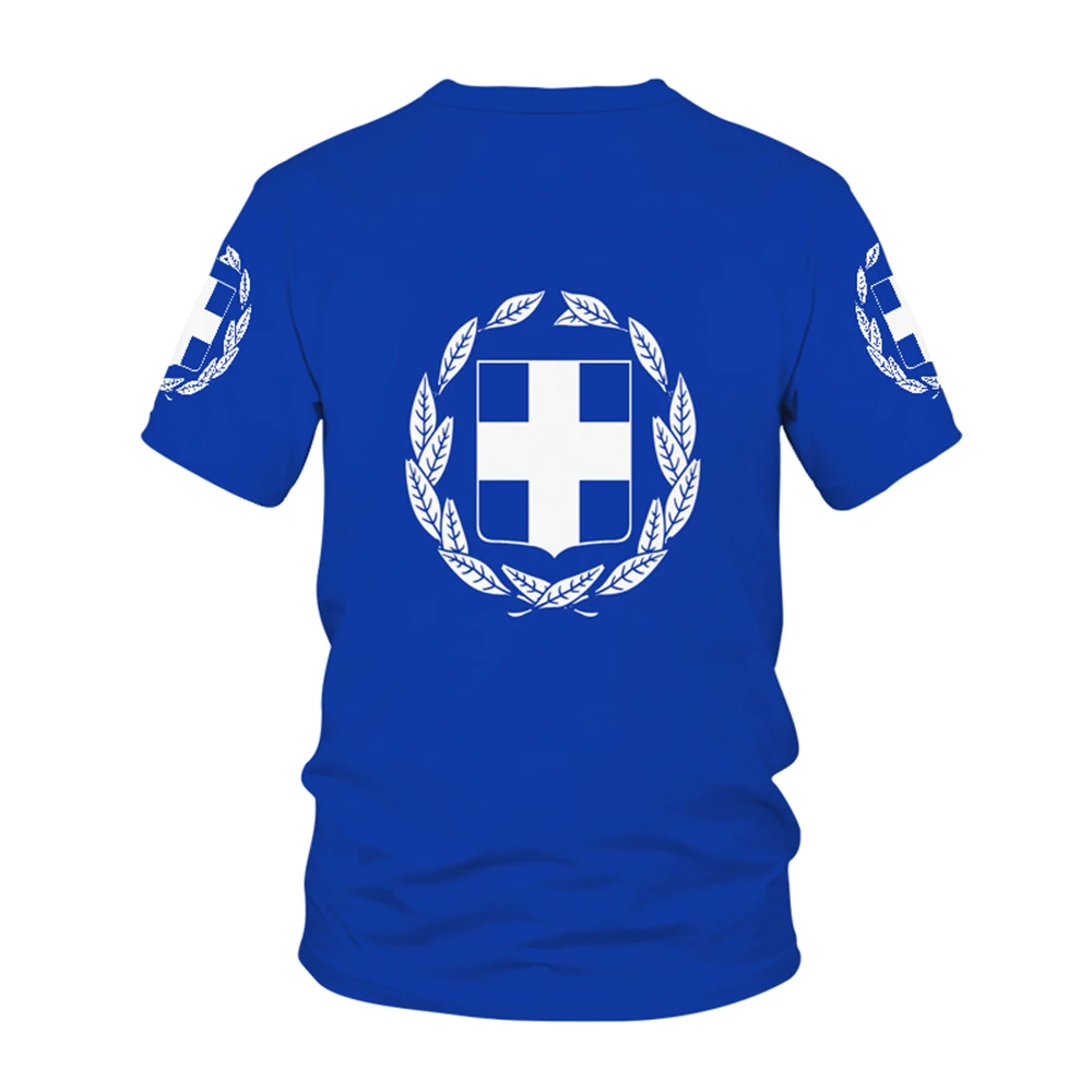 Camiseta con estampado de la bandera nacional de Grecia para hombre y mujer, camiseta de manga corta, camiseta 3D para niño