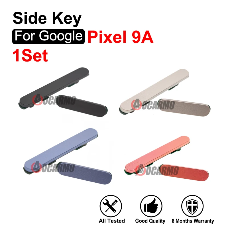 1 Set Seitentasten für Google Pixel 9A, Ersatzteile für Power- und Lautstärketasten