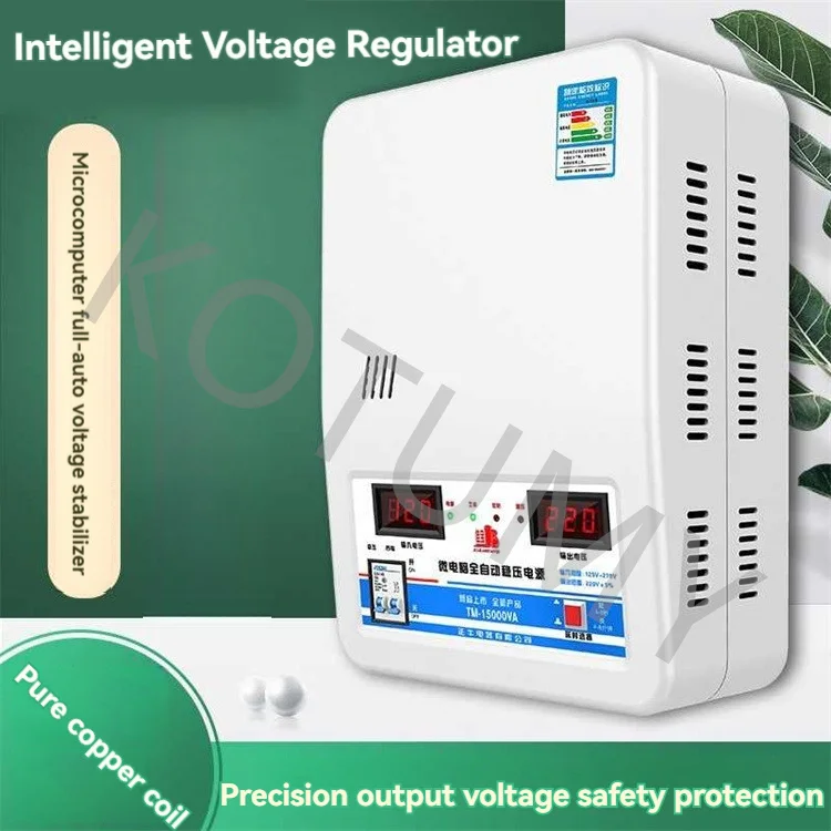 220V Voltage Stabilizer Automatic Household High-power 15/20kw Pure Copper Low-voltage Air Conditioner Special Voltage Regulator