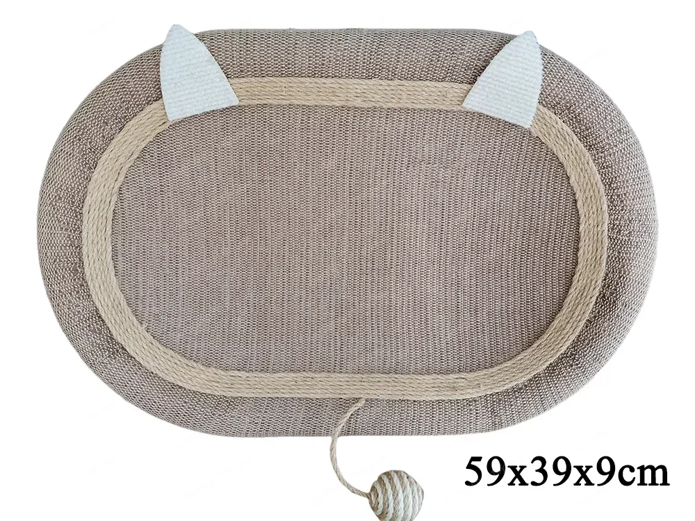 

2024 Oval Cat Scratcher Pads 100% Sisal/Cloth Cat Scratching Board Kitten Bed Nest Chew Toy Bite Sharpen Nails Tool Pet Supplie