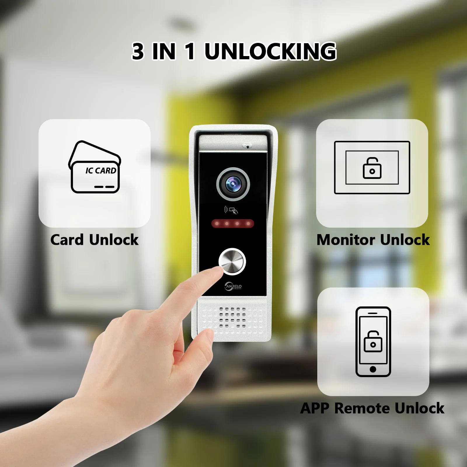 Умная камера дверного звонка TUYA 1080P, система внутренней связи, беспроводная Wi-Fi видеодомофонная система для дома, виллы, квартиры